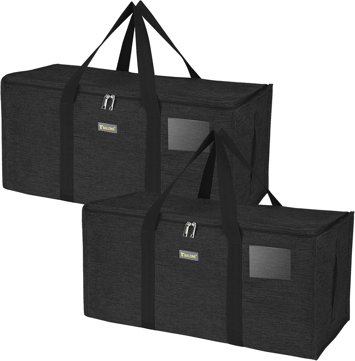Extra Large Storage Tote with Zippers & Carrying Handles