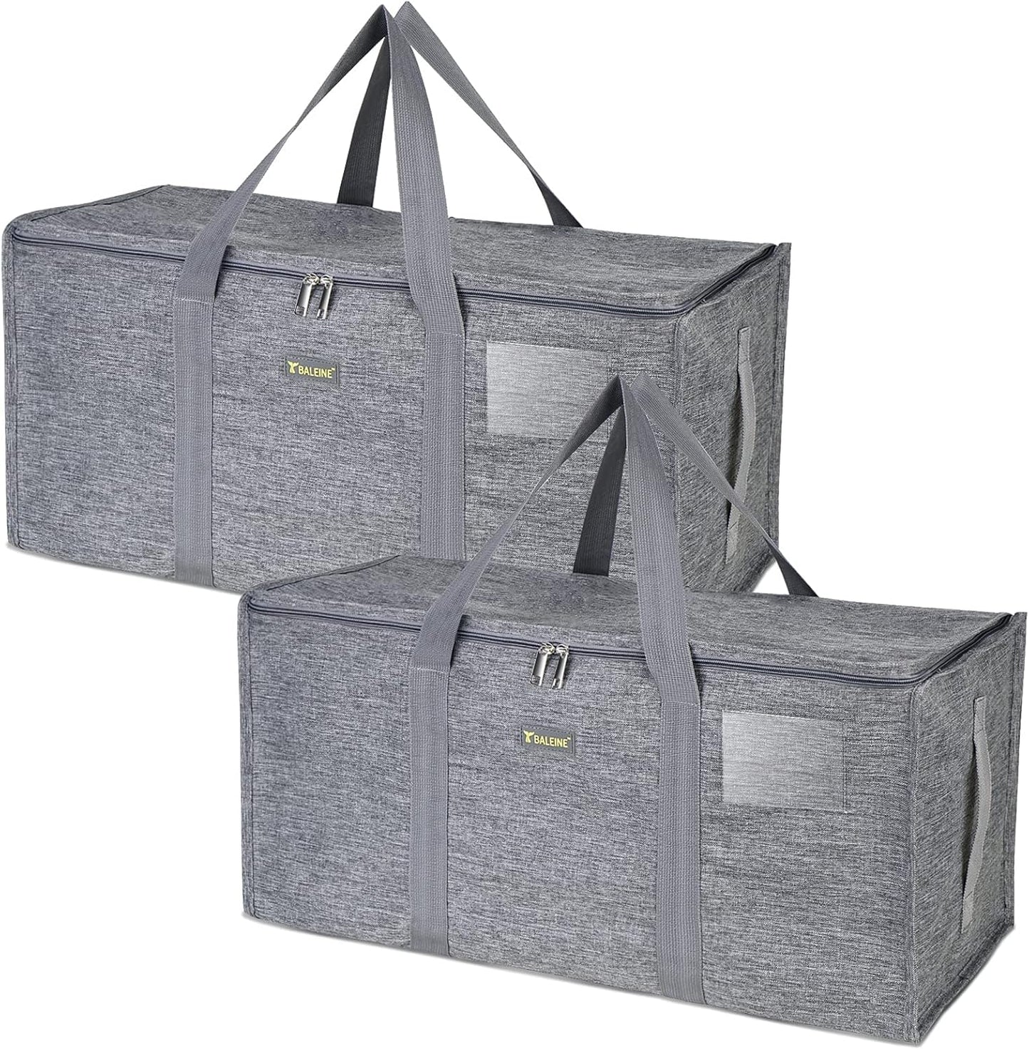 Extra Large Storage Tote with Zippers & Carrying Handles