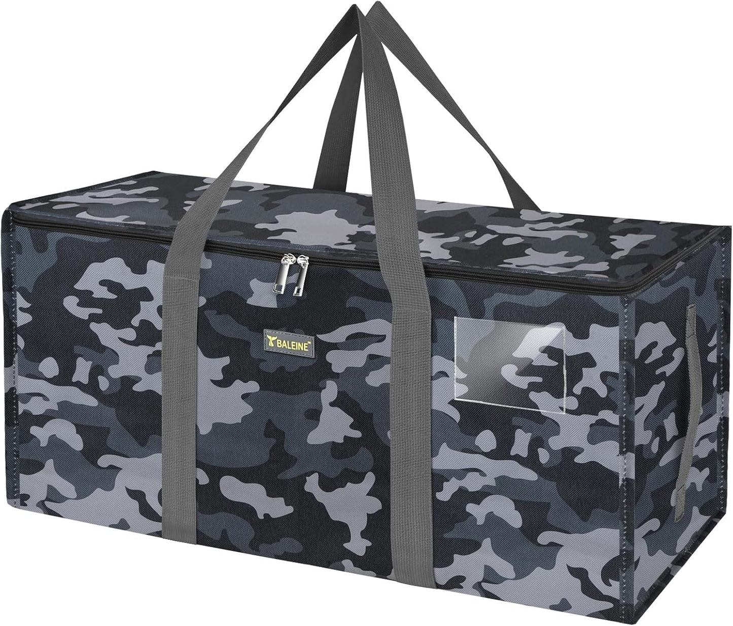 Extra Large Storage Tote with Zippers & Carrying Handles