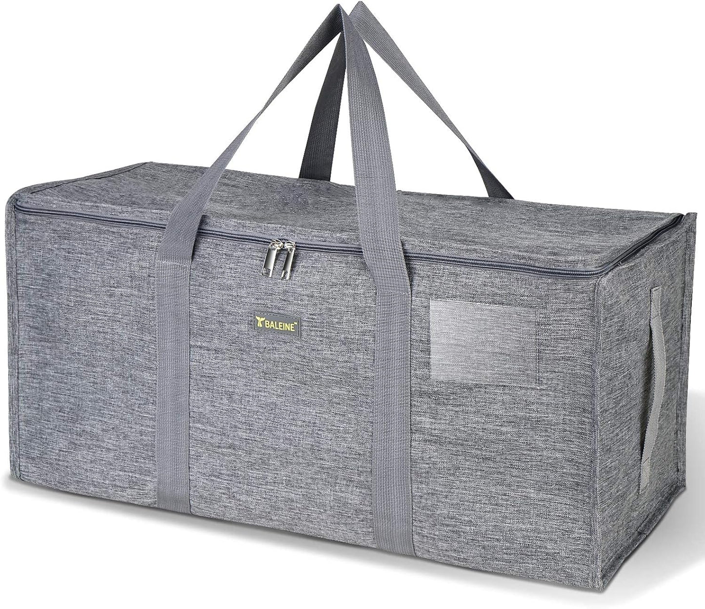 Extra Large Storage Tote with Zippers & Carrying Handles