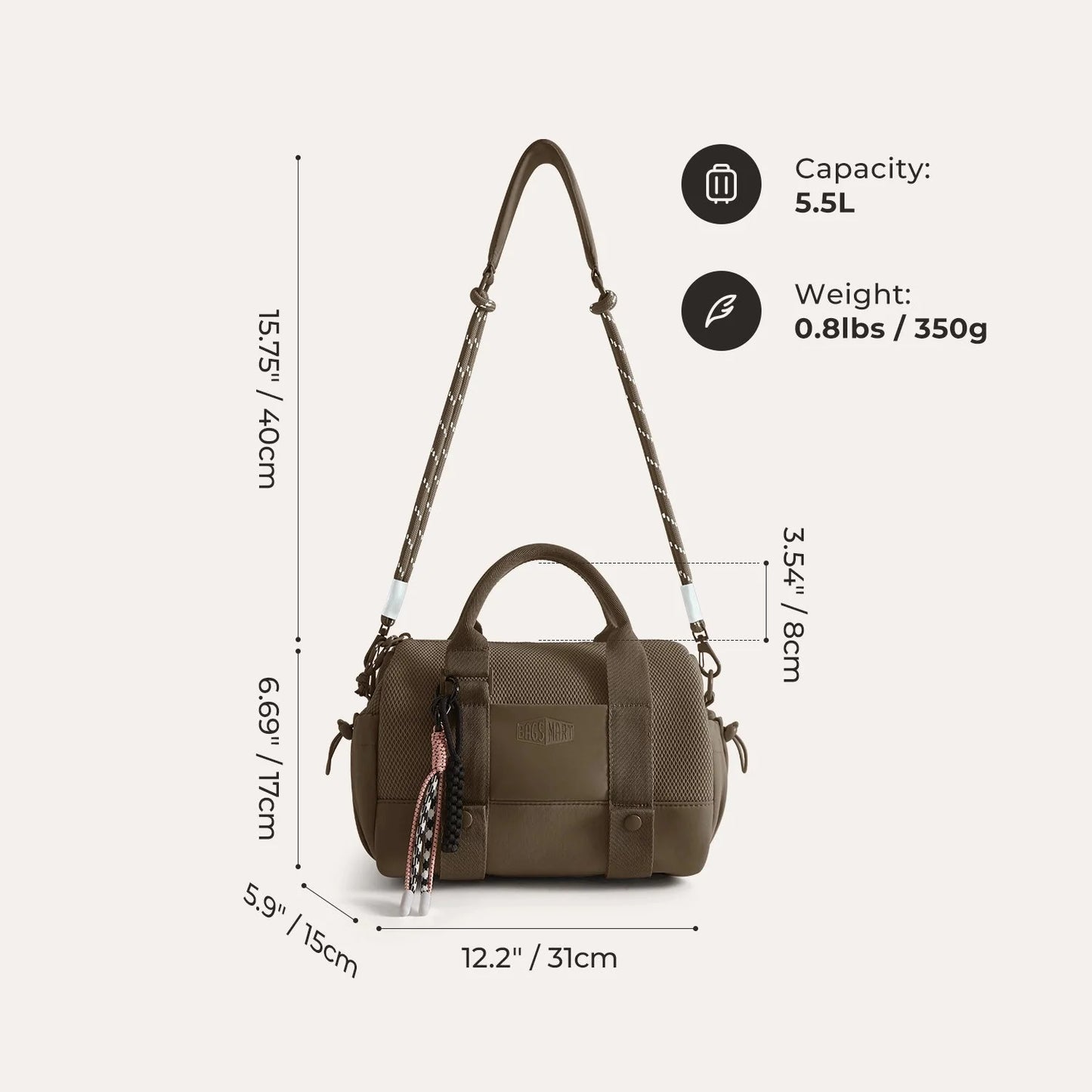REIKI 5.5L Mini Duffle BAGSMART