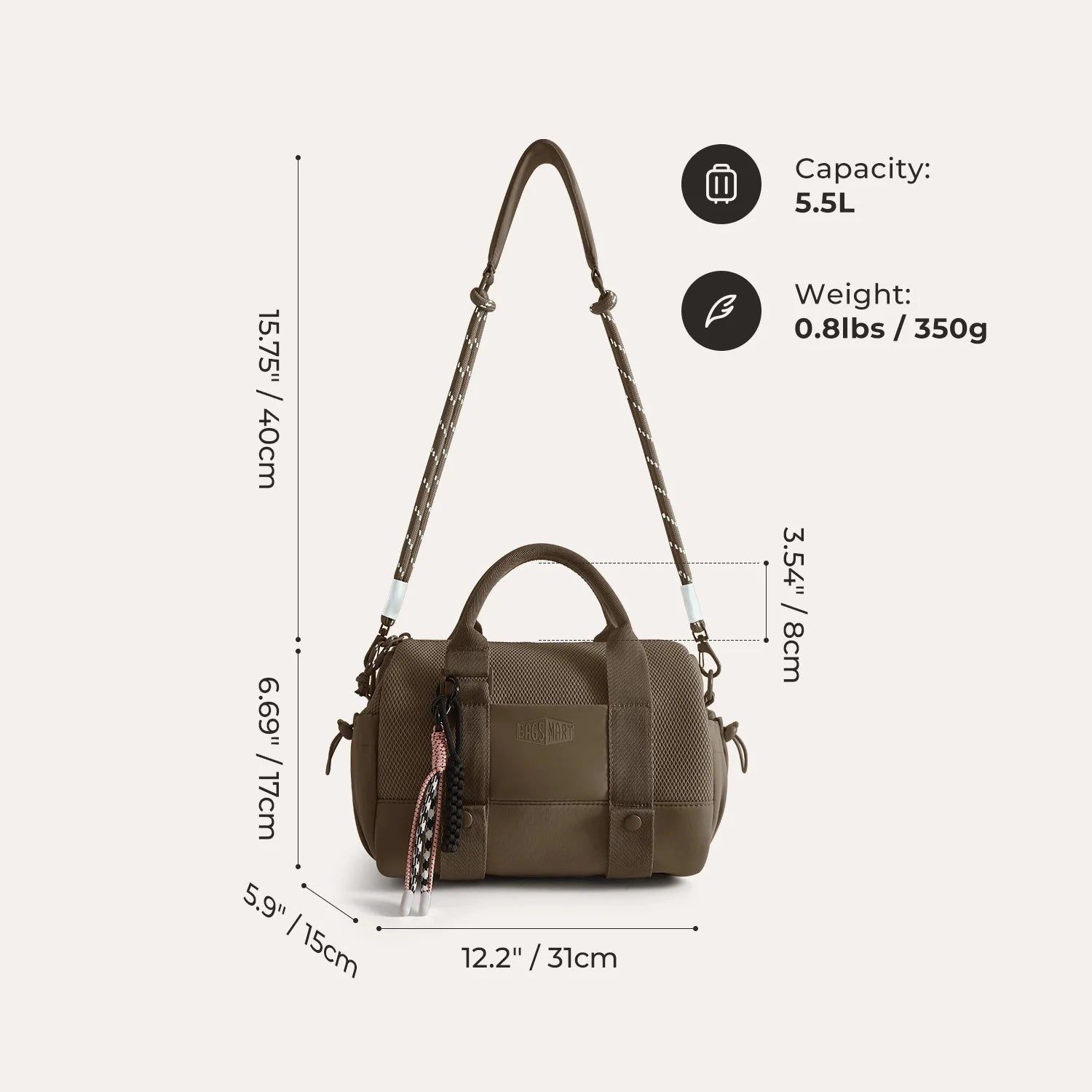 REIKI 5.5L Mini Duffle BAGSMART